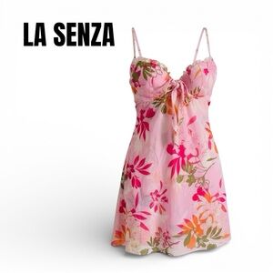 013 LA SENZA Pink and Green Floral Slip